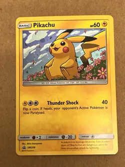 Pokemon Pikachu SM206 2 Card Lot 2019 Thunder Shock English TCG - Image 2