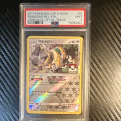 Pokemon Sun & Moon - Regigigas Reverse Holo 1st Place Promo PSA mint 9 #84/111 - Image 1