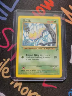 Pokemon TCG Weedle Base Set 2 100/130 Regular Unlimited Common - Image 2