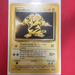 Pokemon TCG Electabuzz Base Set 20/102 Regular Rare 70 HP Thunderpunch 1999 - Image 1