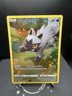 Pokemon TCG SWSH Crown Zenith Poochyena GG33/GG70 Galarian Gallery Full Art NM! - Image 1