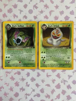 Pokemon Team Rocket Lot Dark Arbok 2/82 Dark Golbat 7/82 WOTC 1998 Holo Rare TCG - Image 1