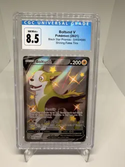 2021 Pokemon Black Star Promo Boltund V SWSH085 Shining Fates Tin CGC 8.5 NM+ - Image 1