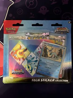 Pokemon TCG Scarlet Violet Prismatic Evolutions Tech Sticker Collection Glaceon - Image 1