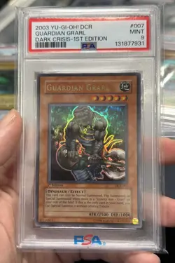 YUGIOH PSA 9 Guardian Grarl DCR-007 Ultra Rare Dark Crisis 1st Edition - Image 1