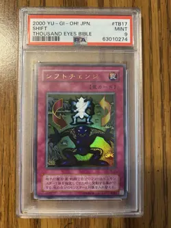 2000 Konami Yu-Gi-Oh! Shift Thousand Eyes Bible TB-17 Japanese Holo PSA 9 Mint - Image 1