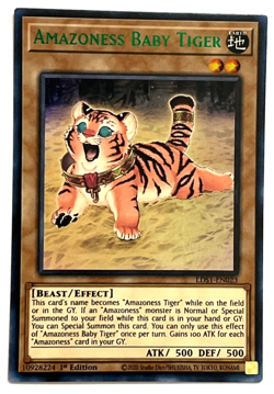 YuGiOh! - Amazoness Baby Tiger (Green) - LDS1-EN023 1st Edition Ultra Rare - Image 1