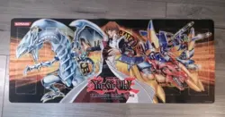 Yugioh Kaiba XYZ Dragon Blue-Eyes White Dragon Rubber mat Konami Gold Series 4 - Image 1