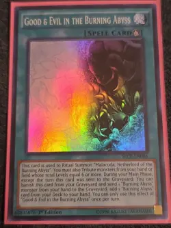 1 x Good & Evil in the Burning Abyss - SECE-EN086 - Super Rare - 1st Edition VLP - Image 1