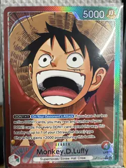 One Piece CCG Monkey.D.Luffy (001) (Alternate Art) - Carrying On His Will (OP13) - Image 1