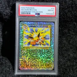 2002 Pokemon Jolteon Legendary Collection Reverse Holofoil #14 PSA 8 - Image 1