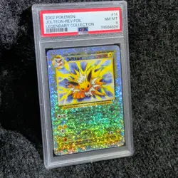 2002 Pokemon Jolteon Legendary Collection Reverse Holofoil #14 PSA 8 - Image 2