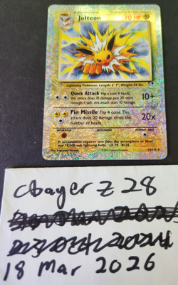 Pokemon TCG Jolteon #14/110 Legendary Collection Reverse Holo Rare, MP - Image 1