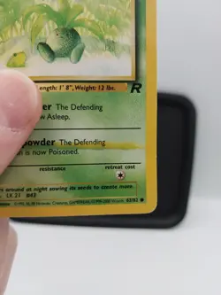 Oddish 63/82 Team Rocket Set 2000 Non-Holo MP Pokemon Card w/ Rare INK ERROR - Image 5