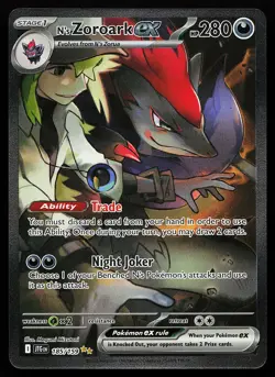 N's Zoroark ex 185/159 Holo SIR Journey Together Pokemon Card - Image 1