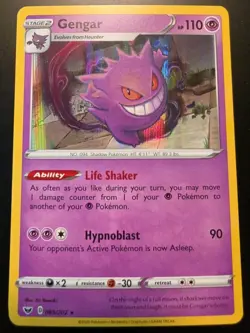 Pokemon Gengar 085/202 Sword & Shield Holo Card Near Mint Condition - Image 1