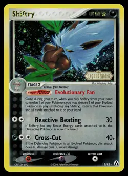 Pokemon Card - Shiftry Legend Maker 12/92 Holo Reverse Holo Rare Stamped - Image 1