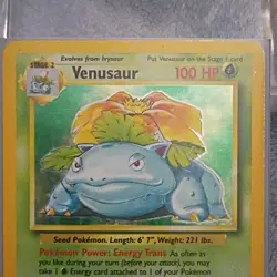Pokemon Venusaur #15 HP100, Base Set Holo Rare English 1999 Stage 2 Card - Image 3