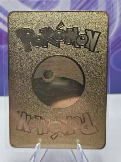 Pokemon Pikachu Card VMAX Rainbow Gold Metal Display Card Fan Art Collectible - Image 2
