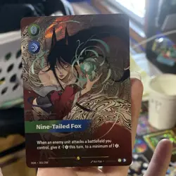 Riftbound TCG Nine-Tailed Fox Ahri Legend (Overnumbered) English Card 303/298 - Image 1
