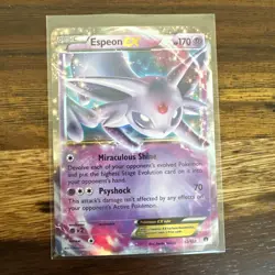 Pokemon TCG Card Espeon EX 52/122 XY Breakpoint Full Holo Ultra Rare 2016 NM - Image 1