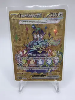 Terapagos ex 173/142 Stellar Crown Gold Hyper Rare Pokemon Card NM - Image 1