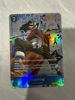 One Piece Card Sogeking OP03-122SEC Proxy Manga Rare Pillars of Strength AltArt - Image 1