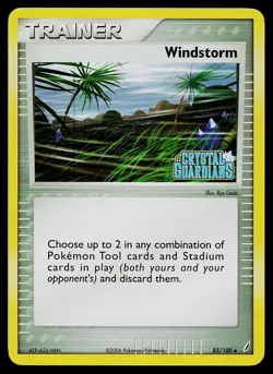 Pokemon Card - Windstorm Crystal Guardians 85/100 Uncommon Reverse Holo STAMPED - Image 1
