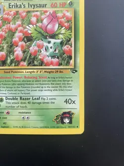 Pokemon Erika's Ivysaur 41/132 Gym Challenge Uncommon Regular 2000 English Card - Image 3