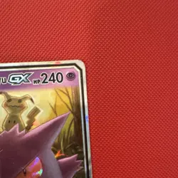 Pokemon Gengar & Mimikyu GX TAG TEAM Ultra Rare Holo Card Team Up 53/181 Damage - Image 2