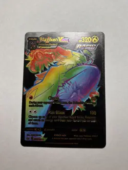 Blaziken VMAX 200/198 Rainbow HP320 Black Foil Fan Art Display Card NM - Image 1