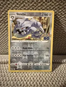Pokemon Go REVERSE HOLO FOIL Steelix 044/078 TCG Card - Image 1