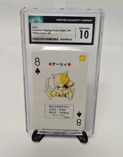 Abra Pokemon Playing Cards (1998) Yellow CGC 10 8 of Spades - Image 1