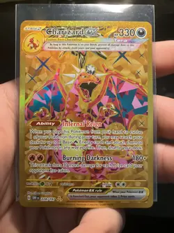 Pokemon TCG Gold Charizard EX Obsidian Flames 228/197 Secret Hyper Rare Card - Image 1