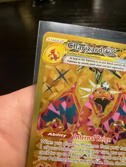 Pokemon TCG Gold Charizard EX Obsidian Flames 228/197 Secret Hyper Rare Card - Image 4