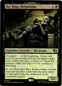 Rat King, Verminister (Foil) #71 || MTG - Teenage Mutant Ninja Turtles || 2026 - Image 1