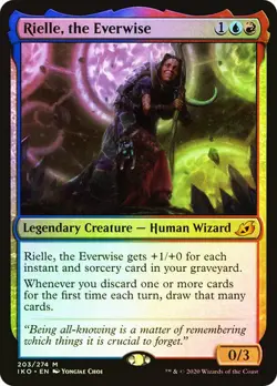 Rielle, the Everwise Ikoria MTG MAGIC RARE LEGENDARY CREATURE HUMAN WIZARD FOIL - Image 1