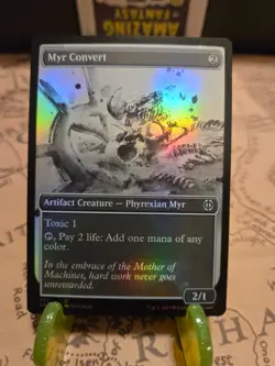 MTG Myr Convert Phyrexia: All Will Be One Foil Showcase Uncommon NM - Image 1
