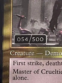 MTG - Master of Cruelties - Retro Framed - Serialized (054/500) - NM - Image 3