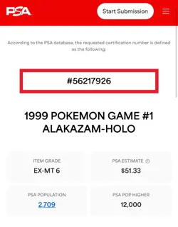 Alakazam Holo - PSA 6 - 001/102 - Pokemon 1999 Base Set Holo - Image 4