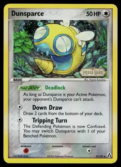 Pokemon Card - Dunsparce Legend Maker 31/92 Uncommon Reverse Holo STAMPED - Image 1