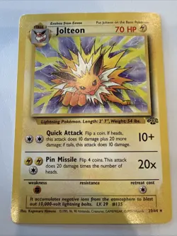 Pokemon TCG Vintage Jolteon 20/64 Jungle Set Non-Holo - Image 1