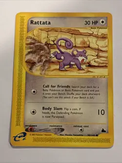 Rattata 90/144 Skyridge Regular Pokemon TCG LP - Image 1