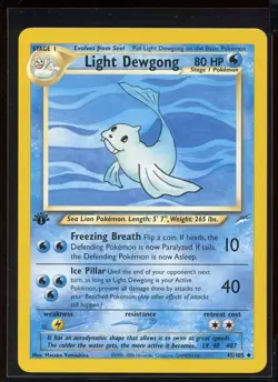 Light Dewgong Uncommon 45/105 Ex/NM 1st Edition Neo Destiny Pokemon - Image 1