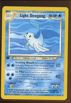 Light Dewgong Uncommon 45/105 Ex/NM 1st Edition Neo Destiny Pokemon - Image 3