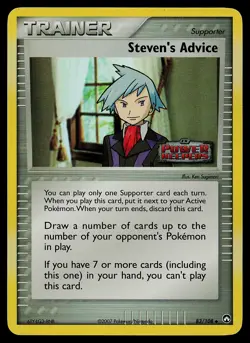 Pokemon Steven's Advice Power Keepers 83/108 Uncommon Reverse Holo STAMPED - Image 1