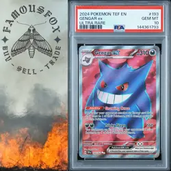 2024 Pokemon Temporal Forces Gengar ex #193/162 PSA 10 GEM MINT Pokemon - Image 1