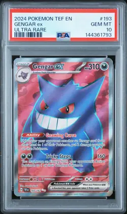 2024 Pokemon Temporal Forces Gengar ex #193/162 PSA 10 GEM MINT Pokemon - Image 2