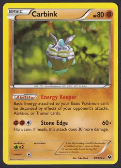 Pokemon Carbink 49/124 Non-Holo Rare Fates Collide Yuka Morii - Image 1