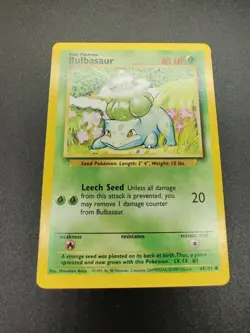Bulbasaur | MP | Base Set Unlimited 44/102 | Common | Pokemon - Image 1